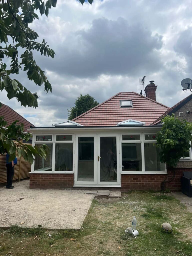 This is a photo of a hipped roof on a bungalow that has just had roof repairs carried out. Works carried out by Knightsbridge Roofing Repairs